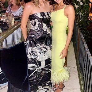 House of cb Alessia Asymmetric trim midi dress